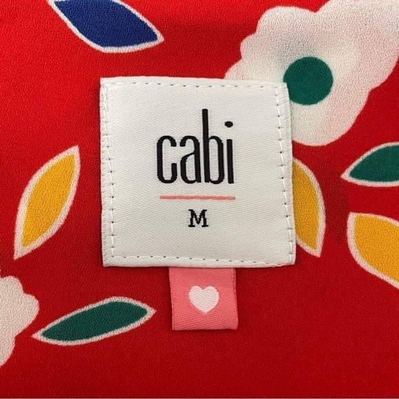 CAbi Tied Up top red with white flowers medium - Picture 7 of 7